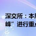 深交所：本周对近期股价连续上涨的“*ST景峰”进行重点监控