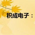 积成电子：2024上半年净亏损8219万元
