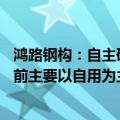 鸿路钢构：自主研发的焊接工业机器人已经少量对外销售 目前主要以自用为主