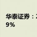 华泰证券：2024上半年净利润同比下降18.99%