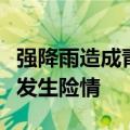 强降雨造成青海尖扎河水上涨，国道、水电站发生险情