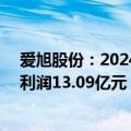 爱旭股份：2024年上半年净利润-17.45亿元，去年同期净利润13.09亿元，同比转亏