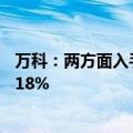万科：两方面入手稳定毛利率水平新项目销售毛利率平均约18%