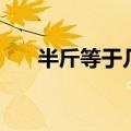 半斤等于几两怎么算（半斤等于几两）