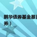 鹏华债券基金暴雷 在鹏华买的货币基金还能兑付吗（鹏华债券）