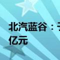 北汽蓝谷：子公司拟公开挂牌增资不超过100亿元