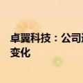 卓翼科技：公司近期经营情况及内外部经营环境未发生重大变化