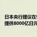 日本央行提议在9月4日至9月18日在所有办事处以固定利率提供8000亿日元的资金