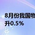 8月份我国物流业景气指数为51.5% 较上月回升0.5%
