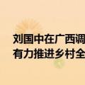 刘国中在广西调研时强调 持续巩固拓展脱贫攻坚成果 扎实有力推进乡村全面振兴