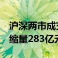 沪深两市成交额突破5000亿元 较上个交易日缩量283亿元