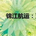 锦江航运：董事长庄晓晴因工作原因辞职