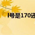 l号是170还是165（l号是170还是175）