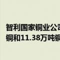 智利国家铜业公司（Codelco）于7-8月分别生产12.47万吨铜和11.38万吨铜