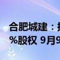合肥城建：拟收购安徽公共资源交易集团100%股权 9月9日起停牌