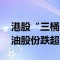 港股“三桶油”走低 中国海洋石油、中国石油股份跌超5%