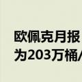 欧佩克月报：预计2024年全球原油需求增速为203万桶/日