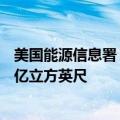 美国能源信息署（EIA）：美国上周EIA天然气库存增加400亿立方英尺