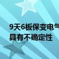 9天6板保变电气：业务整合事宜尚处于筹划阶段 有关事项具有不确定性