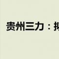 贵州三力：拟以8000万至1.2亿元回购股份