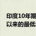 印度10年期国债收益率降至2022年3月31日以来的最低水平