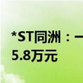 *ST同洲：一审判决公司向投资者赔偿损失675.8万元