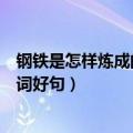 钢铁是怎样炼成的好词好句读书笔记（钢铁是怎样炼成的好词好句）
