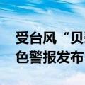受台风“贝碧嘉”影响 海浪红色和风暴潮黄色警报发布