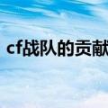 cf战队的贡献度是什么（cf战队贡献怎么得）