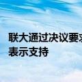 联大通过决议要求以结束对巴领土占领 中东多国和国际组织表示支持