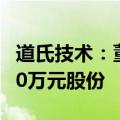 道氏技术：董事、总经理拟增持260万元至520万元股份