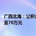 广西北海：公积金最高贷款额度提高至60万元，三孩家庭提至70万元