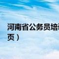 河南省公务员培训学院首页官网（河南省公务员培训学院首页）