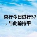 央行今日进行5719亿元7天期逆回购操作，中标利率为1.7%，与此前持平