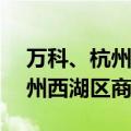 万科、杭州地铁联合体底价14.5亿元竞得杭州西湖区商住地