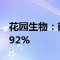 花园生物：前三季度净利润预增55.77%-75.92%