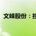 文峰股份：控股股东拟协议转让5.41%股份