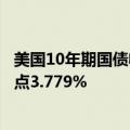 美国10年期国债收益率在标普PMI数据公布后攀升至三周高点3.779%