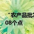 “农产品批发价格200指数”比上周五下降0.08个点