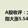 A股收评：大爆发 ！沪指暴涨逾百点 创业板指大涨5.54%