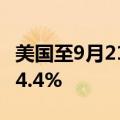 美国至9月21日当周红皮书商业零售销售年率4.4%