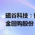 磁谷科技：拟使用450万元至500万元自有资金回购股份