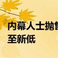 内幕人士抛售禁令到期后，特朗普传媒股价跌至新低
