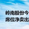岭南股份今日涨2.17% 联储证券浙江分公司席位净卖出1.03亿元