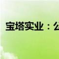 宝塔实业：公司正在筹划重大资产重组事项