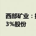 西部矿业：控股股东向全资子公司转让5.4553%股份