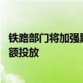 铁路部门将加强票额实时监控 根据客流需求变化动态调整票额投放