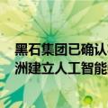 黑石集团已确认将在英格兰东北部投资100亿英镑，以在欧洲建立人工智能数据中心