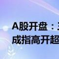 A股开盘：三大指数集体高开 创业板指、深成指高开超2%