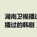 湖南卫视播过的韩剧家庭剧有哪些（湖南卫视播过的韩剧）